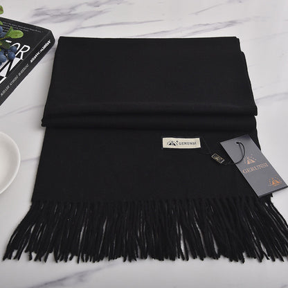 Unisex Long Knitted Plain Scarf - Warm Autumn And Winter Scarf - Tightly-Knitted