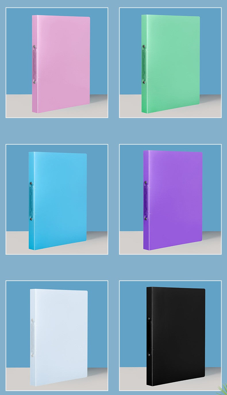 A4 Plastic 3-Ring Binder Document Organizer Folder Rounded Rings Binder
