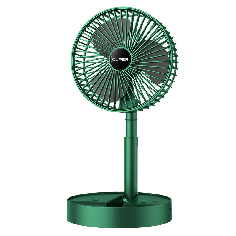 Foldable Rechargeable Desk Fan 3 Levels Wind Speed 180 Degree Rotatable Portable Handheld Fan