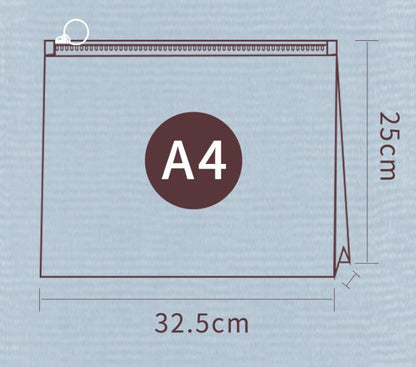 Colorful Zip Plastic Envelopes A4 Zipper Document Folder Letter File Folders Expanding Envelope