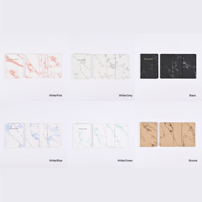 Marble Faux Passport Holder Travel Wallet for Vocation Travel Essentials Documents Organizer