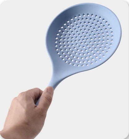 Silicone Large Slotted Spoon Cooking Skimmer Draining Strainer Spoon For Frying and Cooking