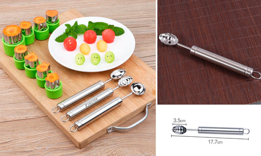 Oval 304 Stainless Steel Fruit Scoop Watermelon Scoop Ice Cream Scoop