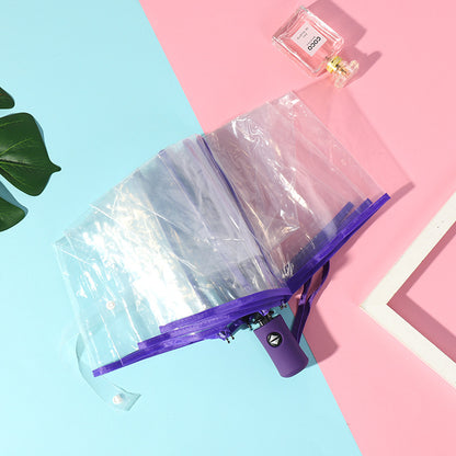 Tri-fold Automatic Transparent Umbrella