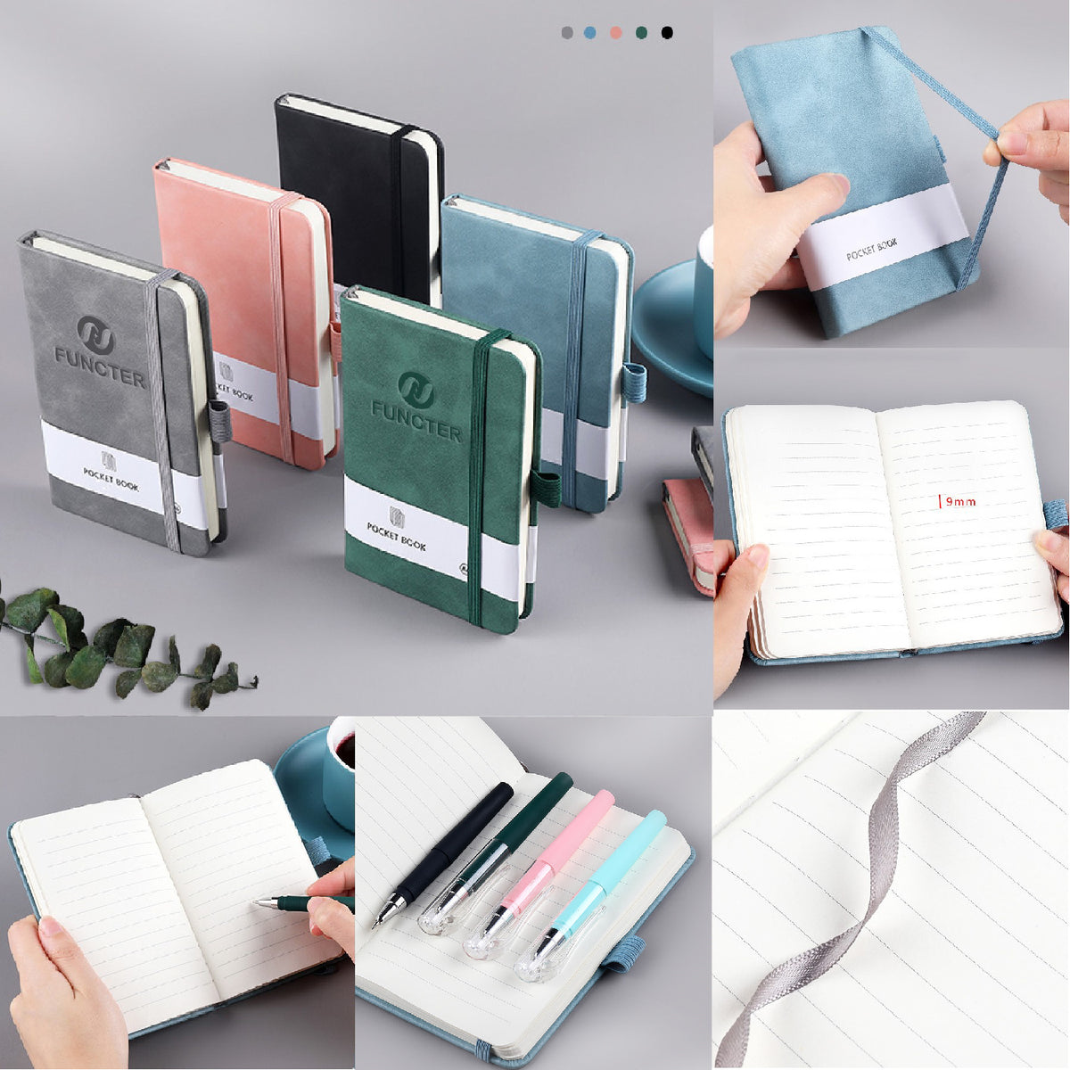 A7 Pocket Notebook Soft Touch Journal College Ruled Journal With Matching Color Pen Journal Combo