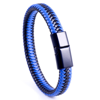 Leather Bracelet with Matel Closure