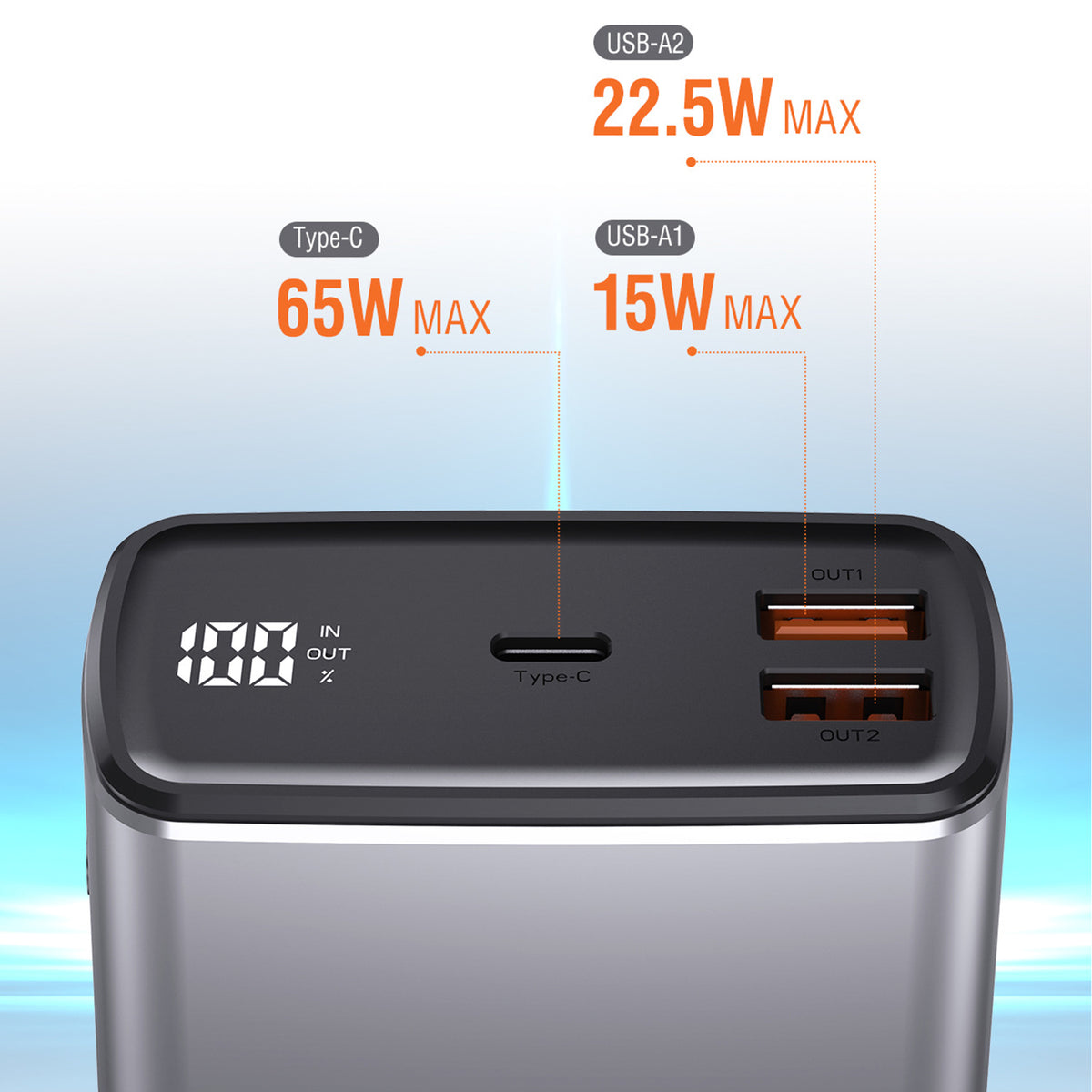 30000mAh PD65W Tablet & Laptop Charging Power Bank