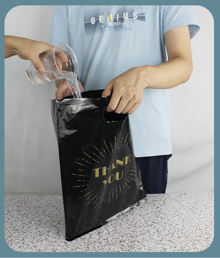 11.8"x15.7" 2.4mil Merchandise Bag W/ Die Cut Handle for Boutique Bag Shopping Clothes Packaging Bag