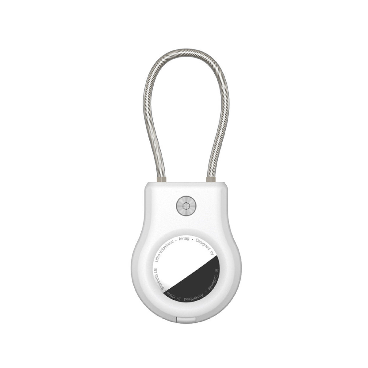 Lock Case with Wire Cable Anti-Lost Protective Case with Keyring for Luggage, Key, Backpack