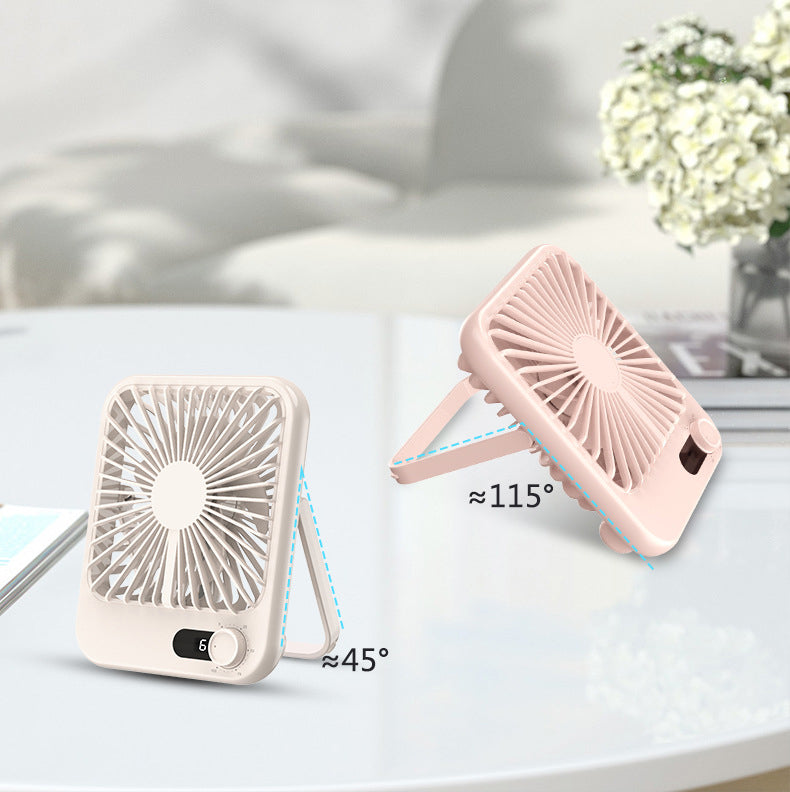 Desk Fan Battery Operated Rechargeable Foldable Personal Ultra Quiet Portable Fan With Knob Control