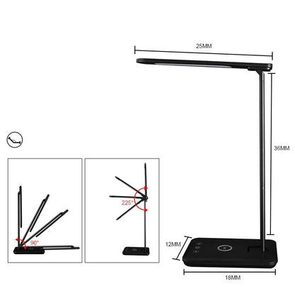 10W Stepless Dimmable Office Lamp w/Wireless Charging