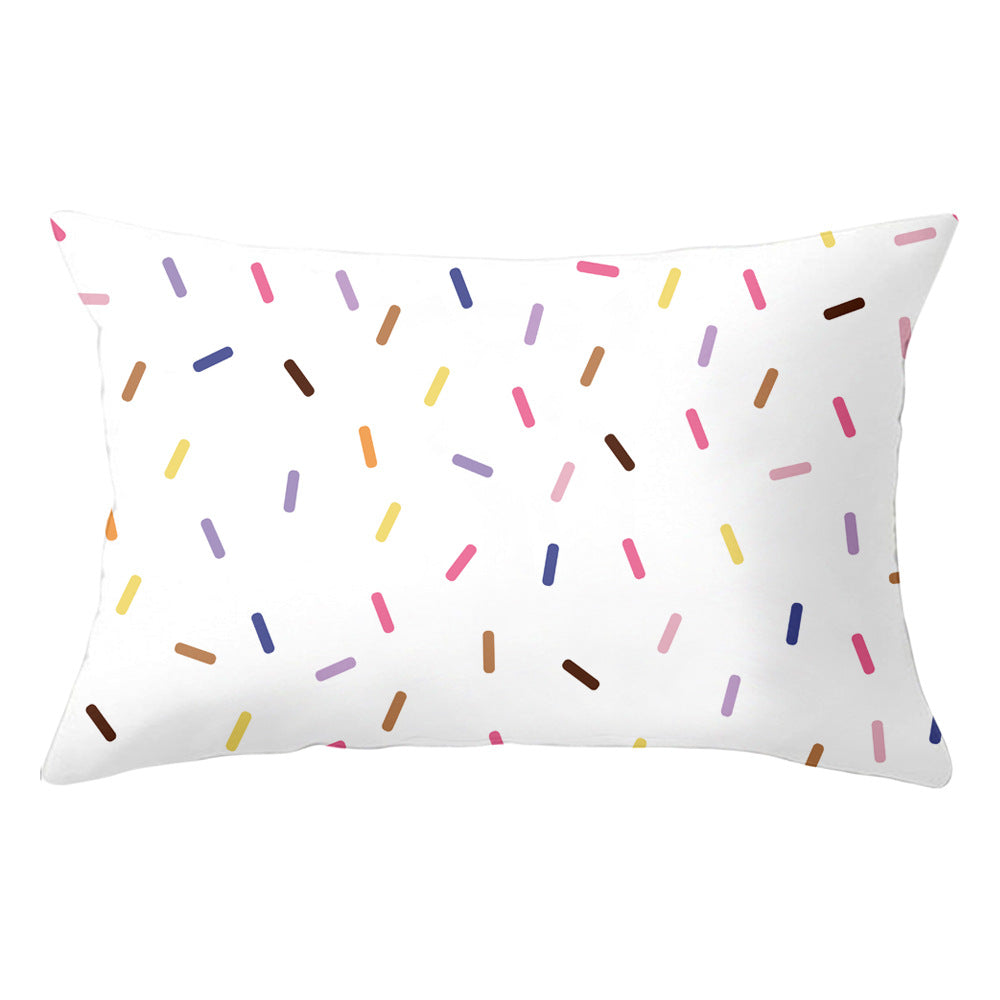 Full Printed 20 x 26" Premium Doughnut Polyester Short Plush Throw Pillowcase W/Hidden Zipper