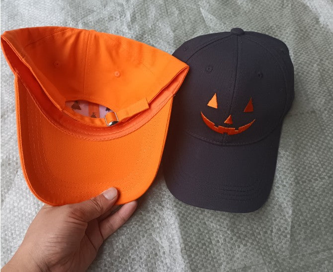 Halloween Pumpkin Baseball Cap Washed Cotton Hat