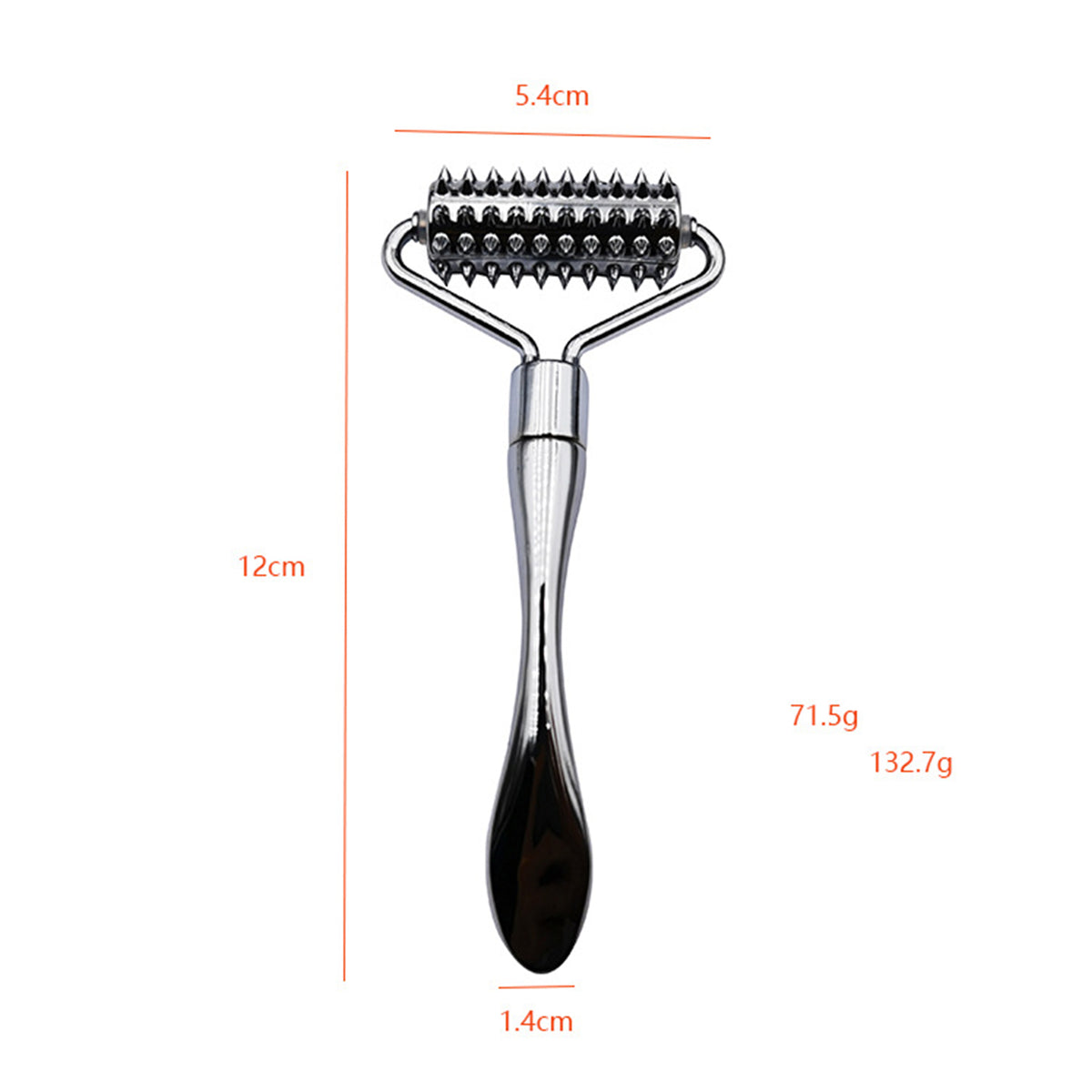 Textured Zine Alloy Metal Facial Roller Massager
