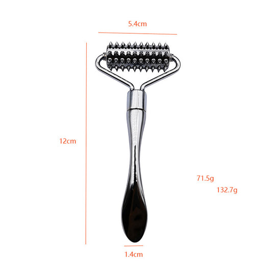 Textured Zine Alloy Metal Facial Roller Massager