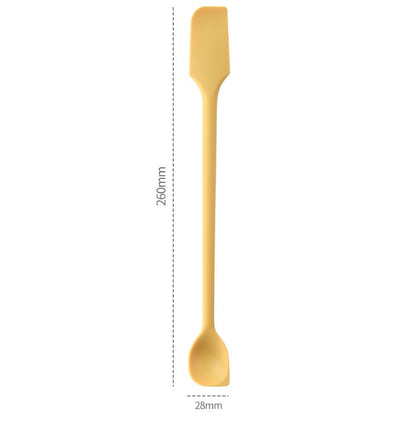 Mini Silicone Double End Jar Spatular Spoon Scraper For Scooping And Scraping