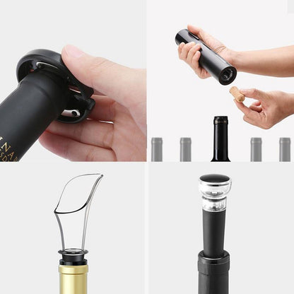 4-in-1 Electric Wine Opener Set USB-C Rechargeable Automatic Wine Bottle Opener