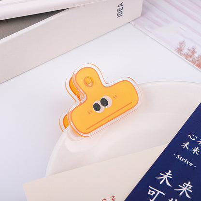 Long Tail Clamps Acrylic Album Memo Clip Bag Binder Sealing Clip Food Bag Clamp-Two Sides Printing