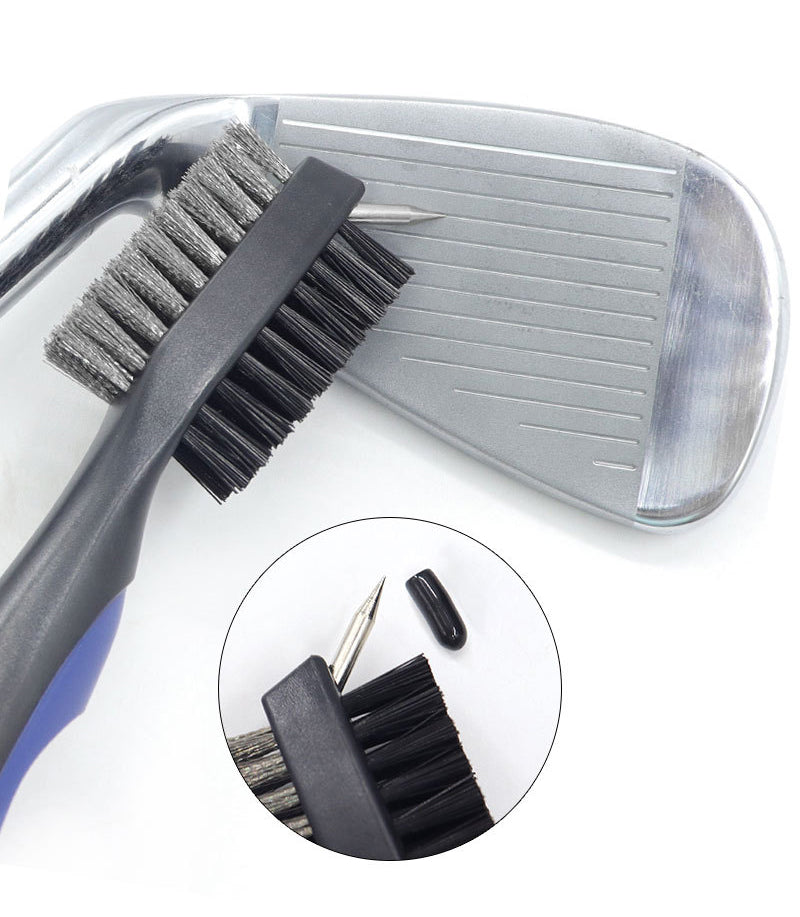 Microfiber Waffle Pattern Tri-fold Golf Towel Set Golf Club Cleaning Brush Kit