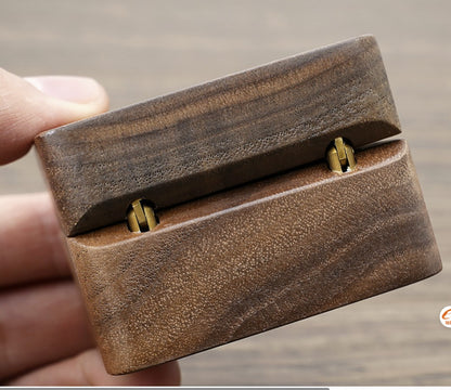 Rectangle Wooden Jewelry Ring Box