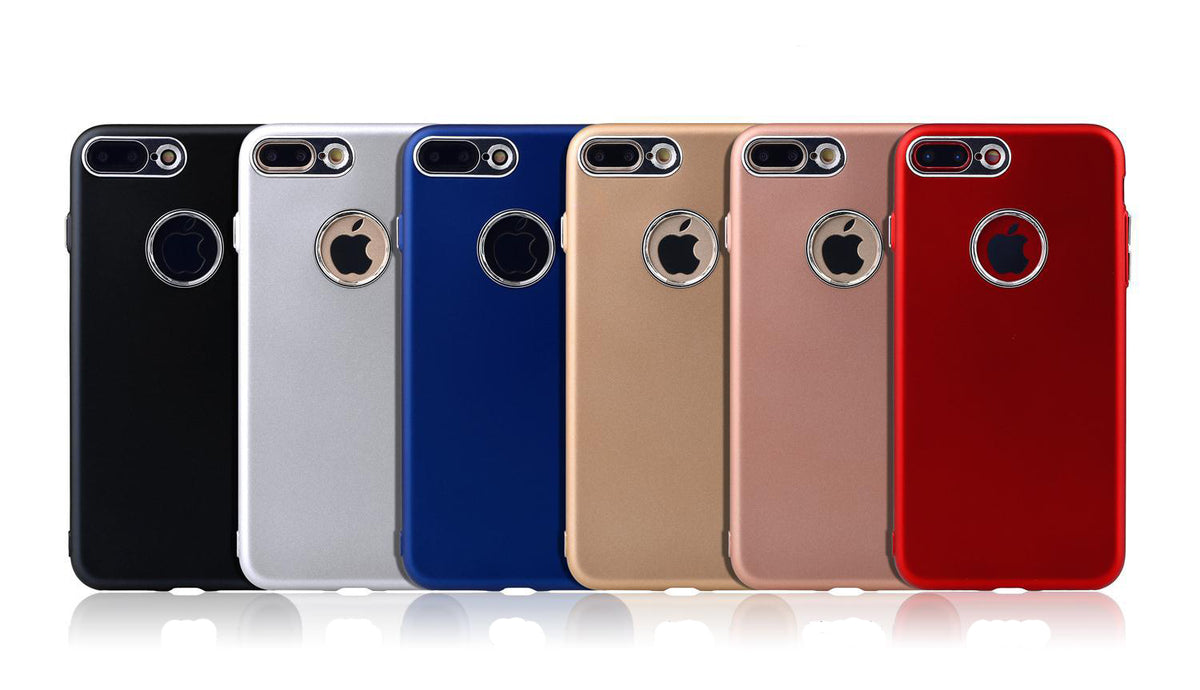 5.5" Metal Paint Full Cover Phone Case For phone 8 Plus