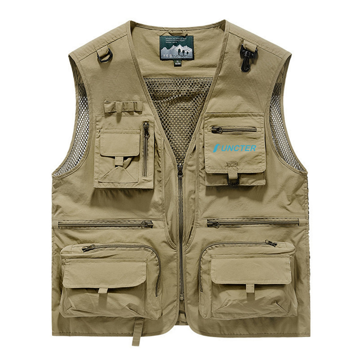 Outdoor Men's Mesh Fishing Vest Quick-Dry Safari Cargo Vest