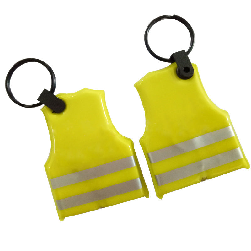 Vest Shaped PVC Flashlight Keychain