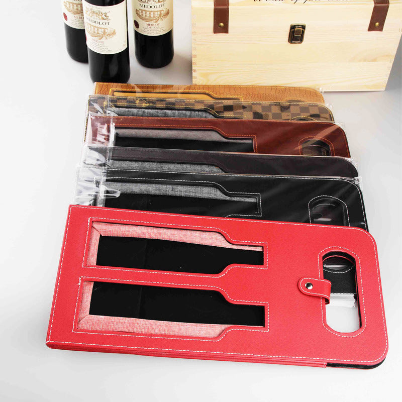 PU Leather Wine Bottle Protector Bag