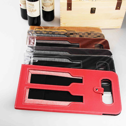 PU Leather Wine Bottle Protector Bag