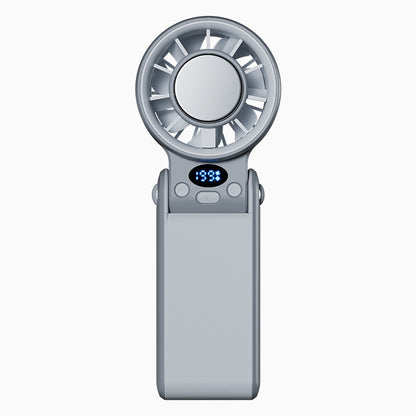 Foldable Mini Handheld Fan Digital Display Rechargeable Fan With Adjustable Wind Speed