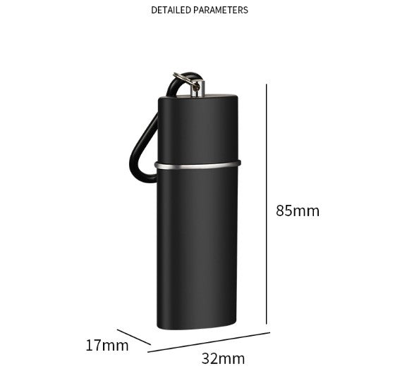 Spill-Proof Travel Ashtray with Key Ring, Aluminum Portable Pocket Ashtray