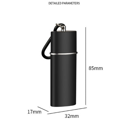 Spill-Proof Travel Ashtray with Key Ring, Aluminum Portable Pocket Ashtray