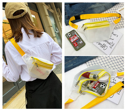 Clear PVC Fanny Pack W/Two Zipper Pockets