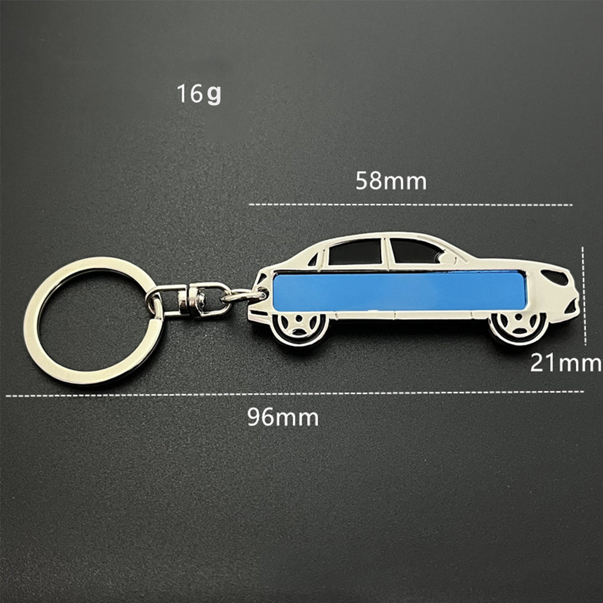 Sedan Car Numberplate Keychain