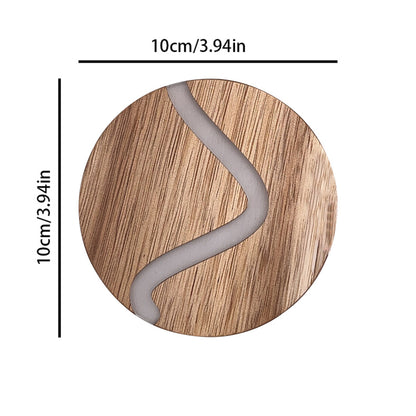 Round Epoxy & Wood Coaster Handmade Coasters