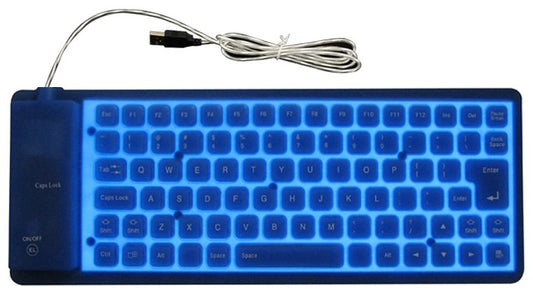 85 Keys Portable Wired Shinny Silicone Keyboard