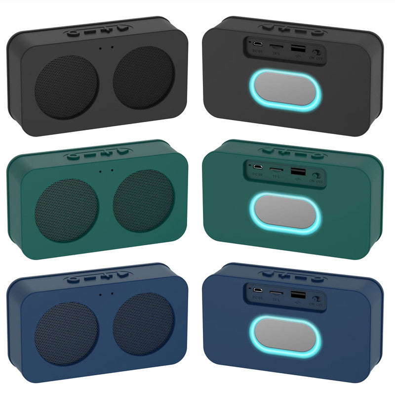 1200 mAh Square Portable Mini Speaker W/LED Light