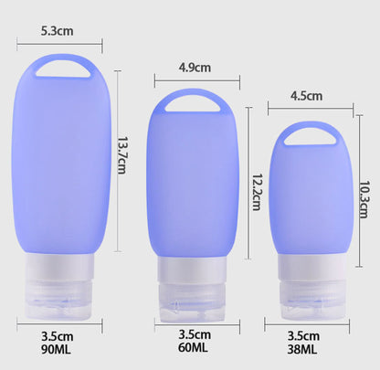 3 OZ Silicone Travel Split Bottles, Travel Size for Shampoo,Conditioner,Lotion,Toiletries