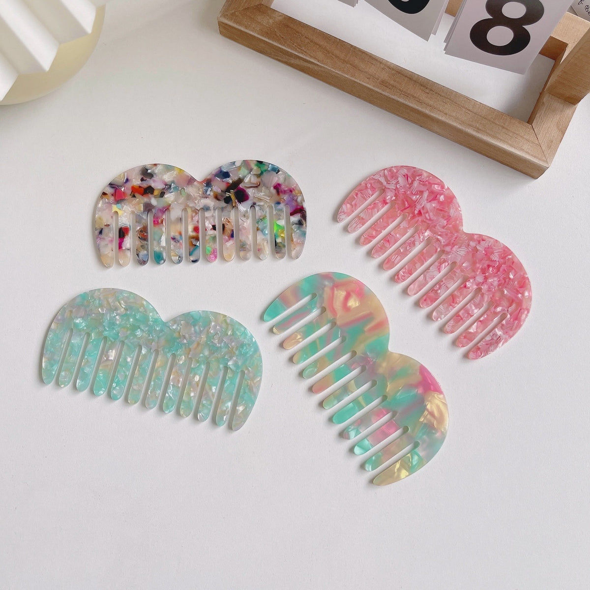 PortableBeard-Shaped Acetate Wide-Tooth Comb Hair Comb