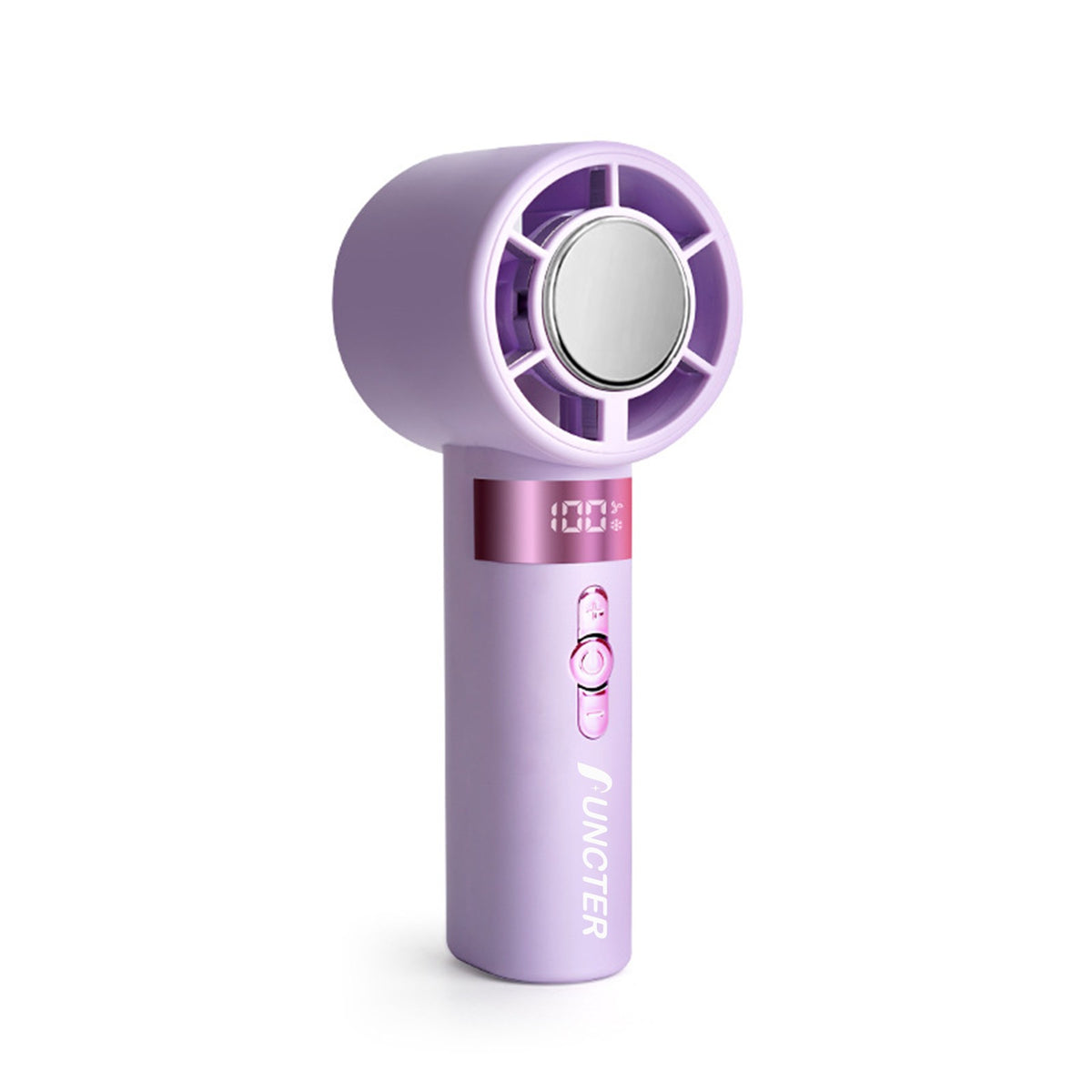 Freezy Personal Fan Refrigeration Fan Handheld Fan W/ 1-100 Stepless Adjusting & Battery Status