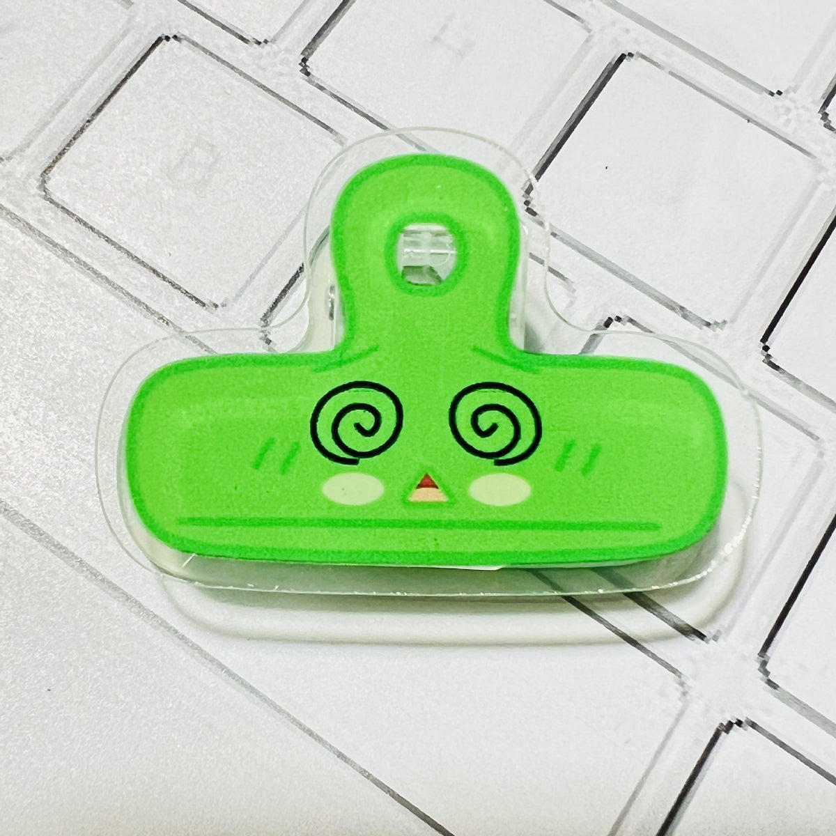 Cute Emoji Acrylic Album Memo Clip Bag Binder Sealing Clip Food Bag Clamp-Two Sides Printing