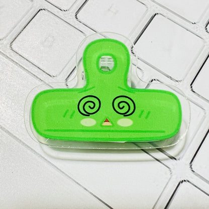 Cute Emoji Acrylic Album Memo Clip Bag Binder Sealing Clip Food Bag Clamp-Two Sides Printing