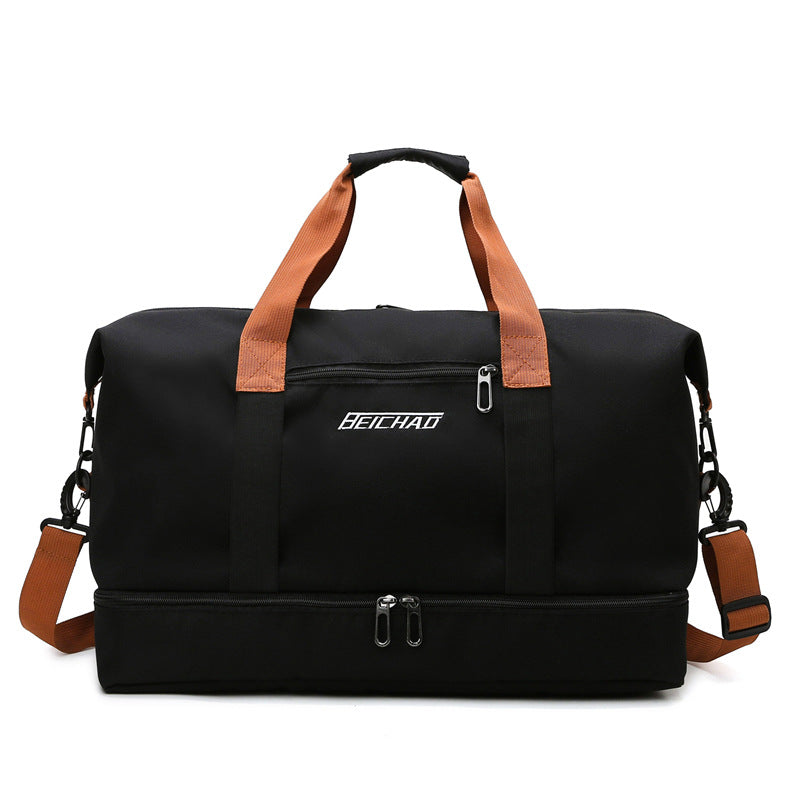 Travel Duffel Bag Oxford Tote Bag Sport Gym Bag Swimming Bag with Shoe Pouch&Wet Pocket