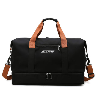 Travel Duffel Bag Oxford Tote Bag Sport Gym Bag Swimming Bag with Shoe Pouch&Wet Pocket