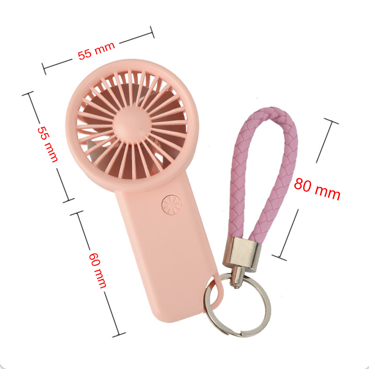 Mini Portable Personal Fan Rechargeable Pocket Fan with Lanyard