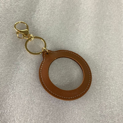 10X Vintage Leather Magnifier Keychain