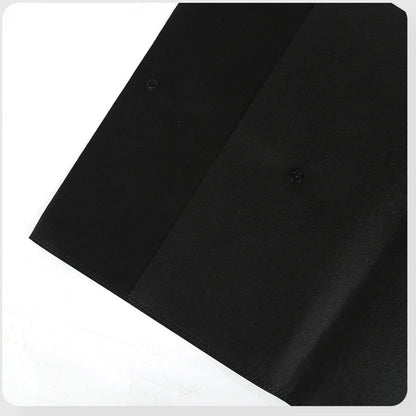 11.8 x 15.8" Black Non Woven Bag Hidden Buckle Packaging Bag