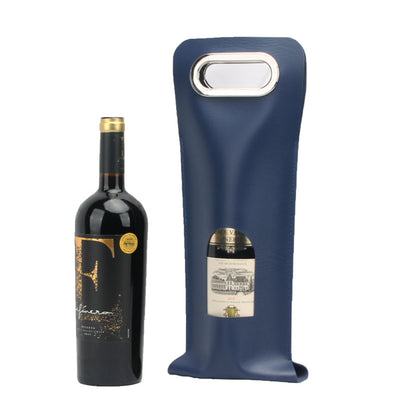 Portable Leather Wine Tote Bag