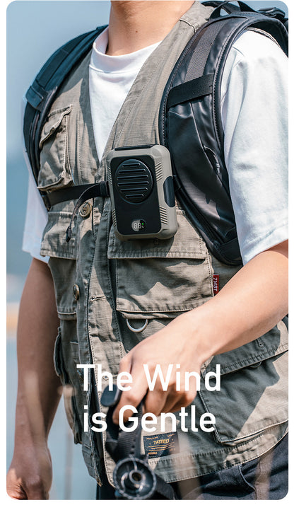 Portable Waist Clip Fan, Rechargeable Belt Fan W/ Power Bank & LED Display