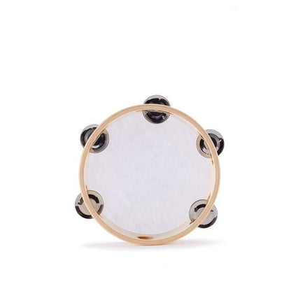 White Top Handheld Tambourine Drum 7"